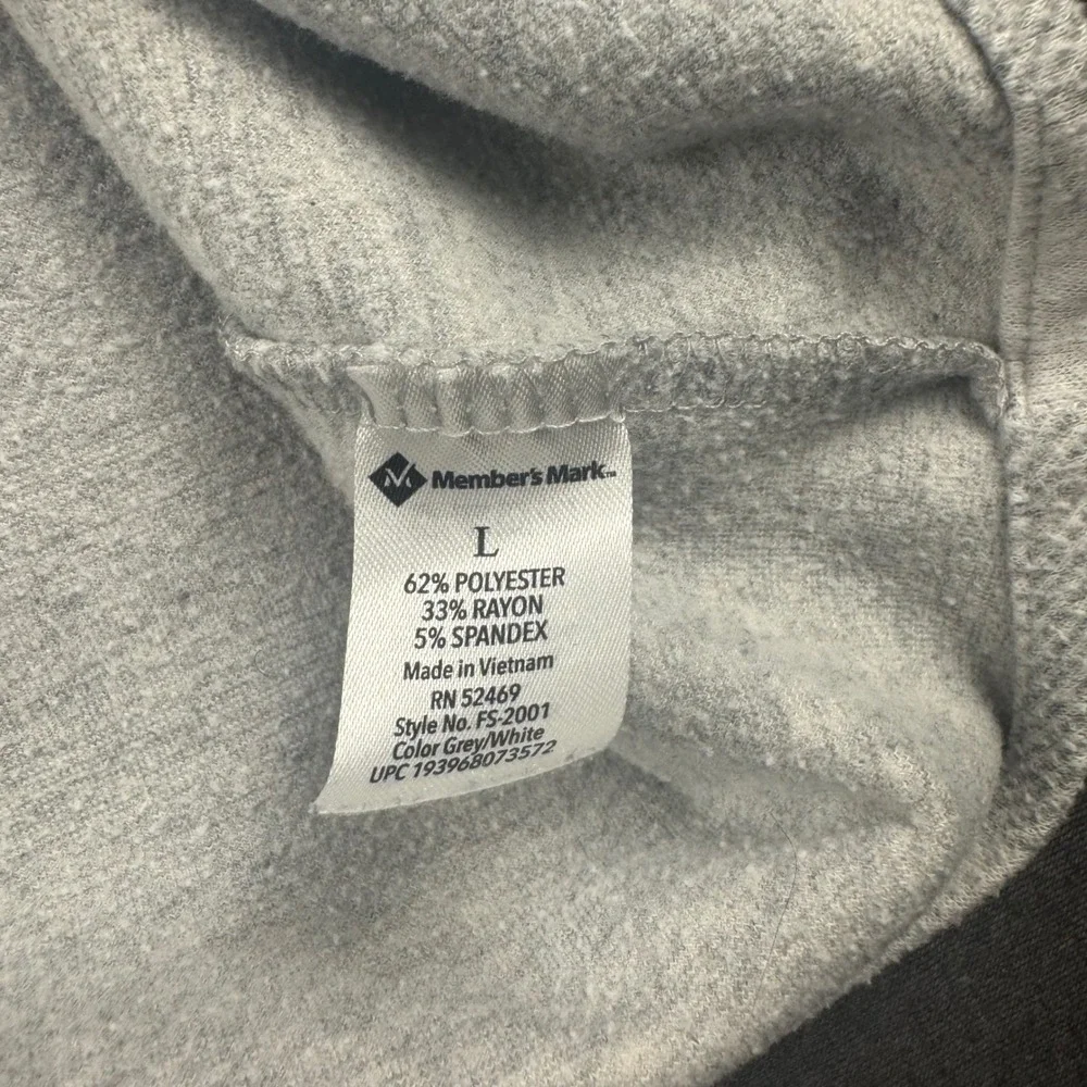 Members Mark Favorite Plaid Top Grey White Buffalo Check Button Down FS-2001 L - Picture 7 of 8